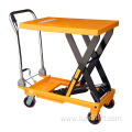 Hand-push foot-operated hydraulic lift platform truck